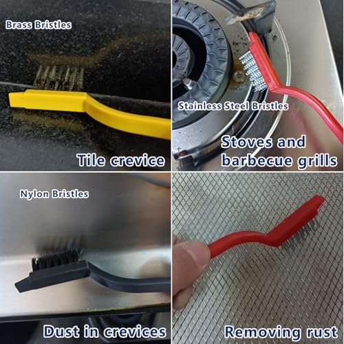 CRAFNEW 11Pcs Crevice Cleaning Brush Set, Hard Bristle Gap Cleaner Brushes - Image 4