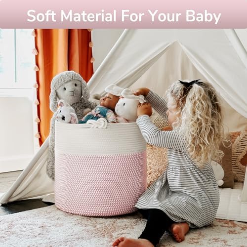 Goodpick Woven Rope Blanket Basket Living Room - Image 5