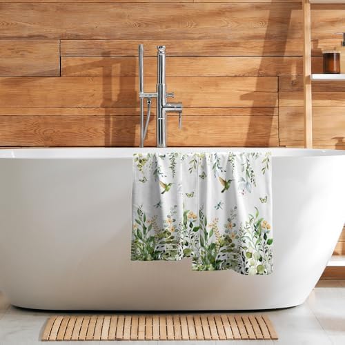 Spring Eucalyptus Leaves Kitchen Towels 14"x28" Set of 2 Green Botanical - Image 7