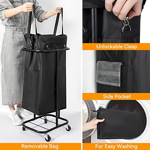WOWLIVE 100L Rolling Laundry Basket - Image 5