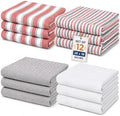 Pack of 12 Cotton Kitchen Towels Set, Dish Towels, Cleaning Rags, Kitchen Dish by NeoclassAlphaThread