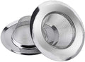 2 Pcs Stainless Steel Kitchen Mesh Silver Sink Strainer Large Wide Rim 4.5" by W+WILD+TRIBE