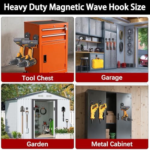 3-H Heavy Duty Magnetic Hooks, Large Magnet Hooks 3.5 inch Base, 2 Pack - Image 5