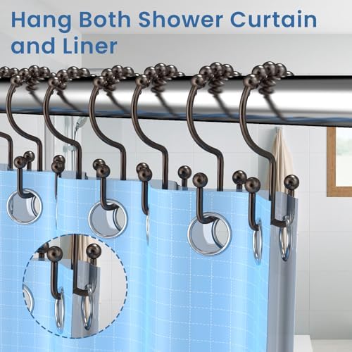 Bronze Shower Curtain Hooks Double Sided - Image 4
