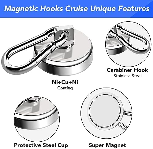 LOVIMAG Magnetic Hooks 70 LBS Strong Magnets Cruise 12Pack Magnet - Image 4