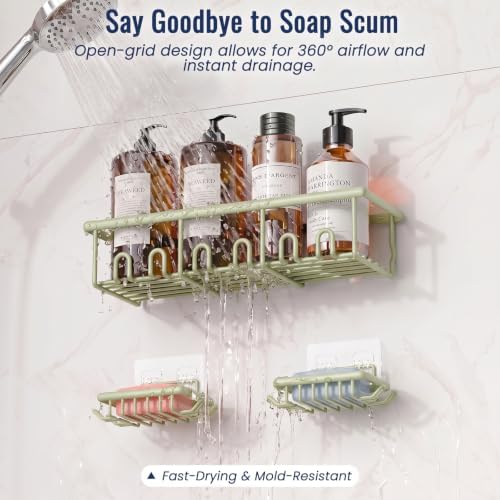 8 Pack Adhesive Rustproof Shower Caddy - Image 5