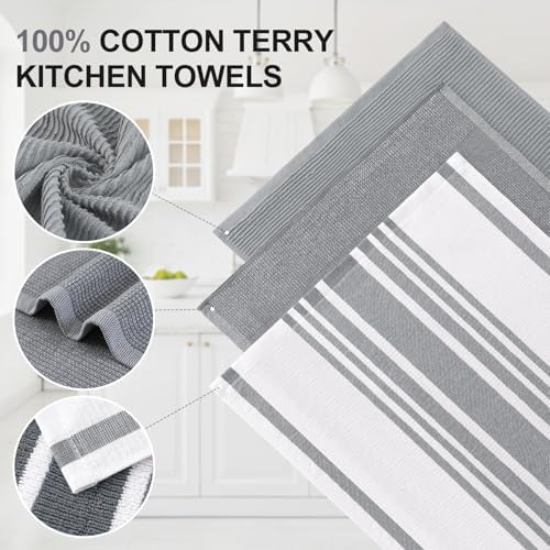 Homaxy Cotton 380 GSM Premium Kitchen Towels, 6 Pack - Image 2