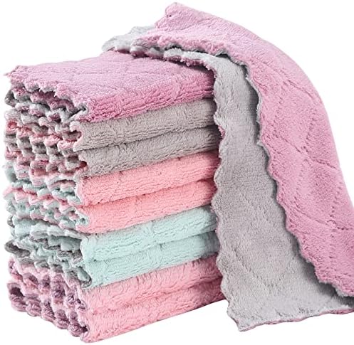 GADIEDIE 10Pack Kitchen Cloth Dish Towels, Super Absorbent Coral Velvet by GADIEDIE