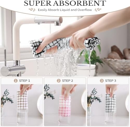 Homaxy 8 Pack Terry Kitchen Dish Cloths - Image 4