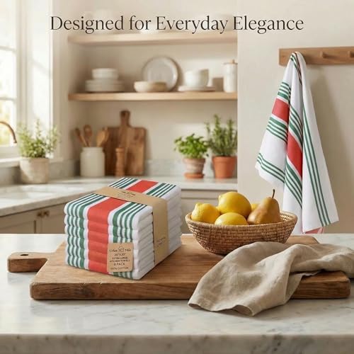 Urban Villa Kitchen Towels Cotton Dish Towels 20”x30” Christmas - Image 5