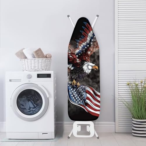 GLENLCWE American Flag Bold Eagle Ironing Board Cover, Patriotic Thick Ironing - Image 3