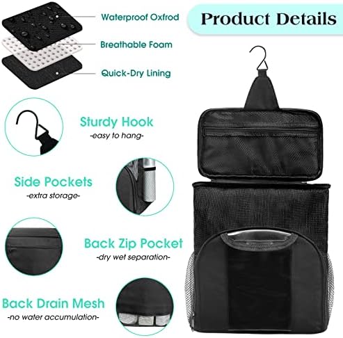 Attmu Mesh Shower Caddy Portable Dorm Room Essentials, Toiletry Tote Bag - Image 4