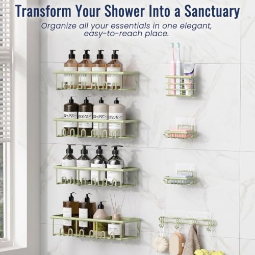 8 Pack Adhesive Rustproof Shower Caddy - Image 3