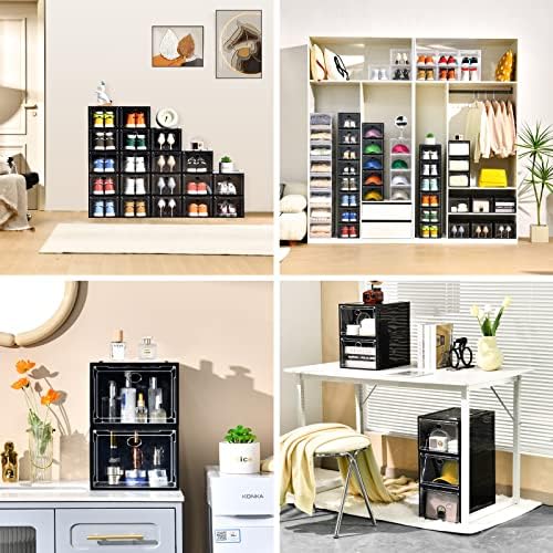 12 Pack Shoe Storage, Stackable Shoe Organizer - Image 7