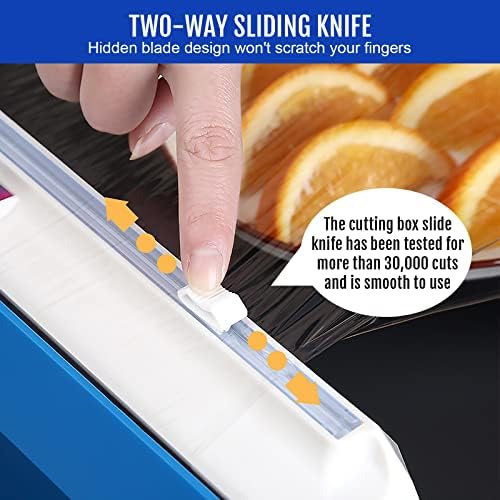 Plastic Wrap Dispenser with Cutter, Reusable Cling Film Dispenser, Cling Wrap - Image 2