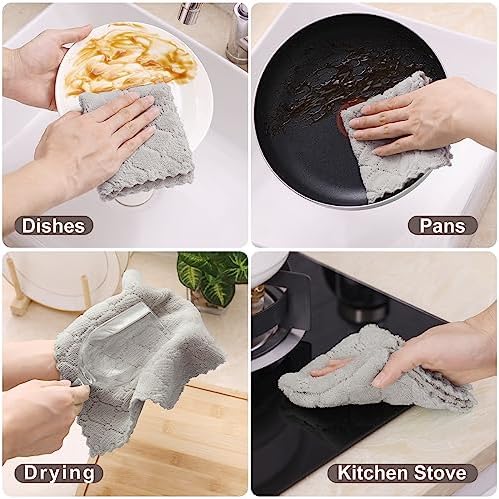 Homaxy 12 Pack Super Soft & Absorbent Dish Cloths - Image 4