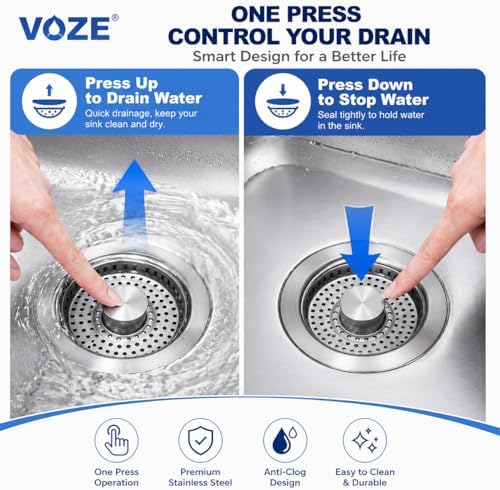 2 Pack Kitchen Sink Drain Strainer & Stopper - Image 5