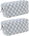SxoSyo 2 Pcs Checkered Cosmetic Bags by SxoSyo