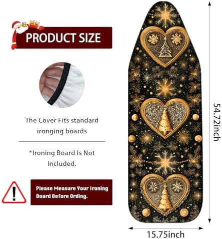 Nuxovilar Golden Heart Trees Ironing Board Cover 15x54 Polyester - Image 3