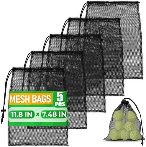 5 Pcs Small Mesh Bag Bulk, 11.8" x 7.48", Breathable Nylon by TheLittleGreenChange