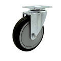 Service Caster Brand Replacement Caster for Uline Caster H-7449S - Stainless Steel Swivel Top Plate Caster with 5 Inch Black Polyurethane Wheel - Fits Carts and Platform Trucks H-6348