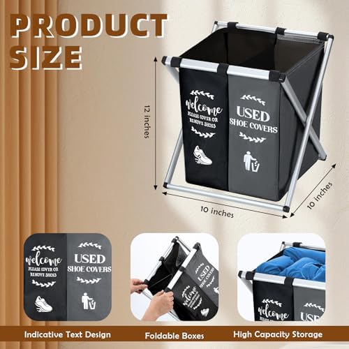 Wonderjune Foldable Disposable Shoe Cover Box Dispenser - Image 2