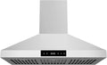 Hauslane - Chef Series Range Hood 36" WM-538 Wall Mount Range Hood - European Style Stainless Steel Stove Ventilation - 3 Speed, Touch Control, LED Lamps, Baffle Filters - Vented or Ductless