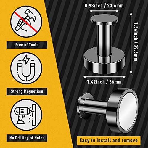 3Pcs Magnetic Hooks, 150lb Black Magnetic Hooks - Image 3