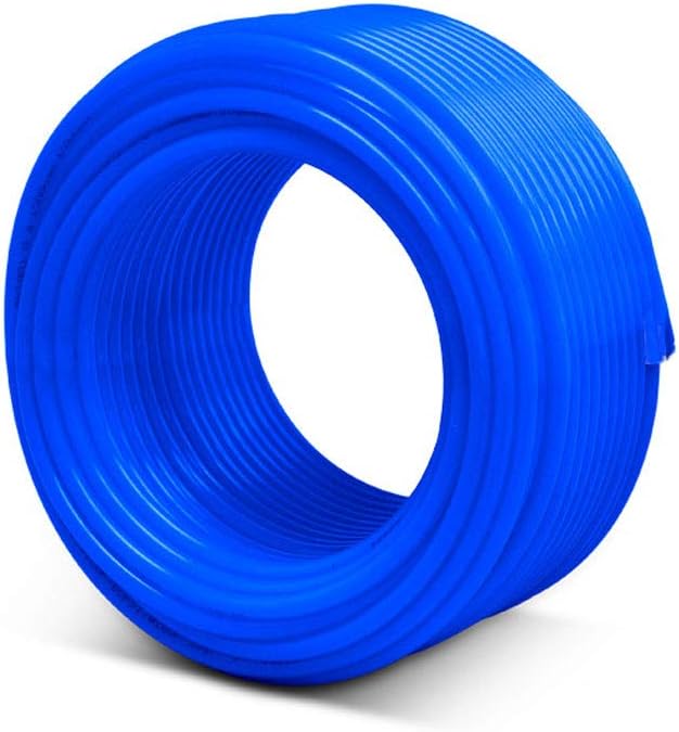 1/4" OD 50 Feet Length Blue Tubing for Reverse Osmosis De-ionized Water Filtration Systems, Refrigerators, and Other Appliances (1/4" OD, 50') NSF Certified