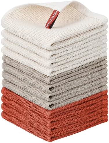 Niallant 12 Pack Cotton Waffle Weave Dish Towels, Soft & Absorbent Kitchen Dish by Nialnant