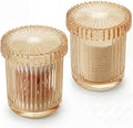 rejomiik 2 Pack Thick Glass Qtip Holder Apothecary Jars by rejomiik