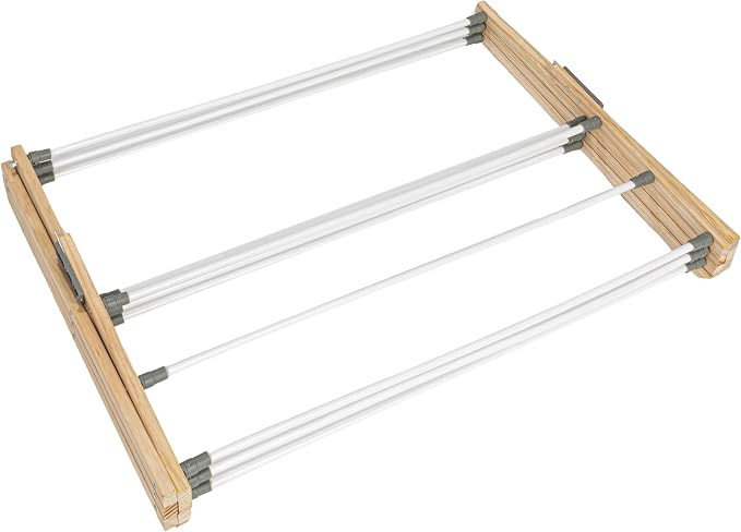 Household Essentials X-Frame Clothes Drying Rack, Stabile Wood Frame - Image 6