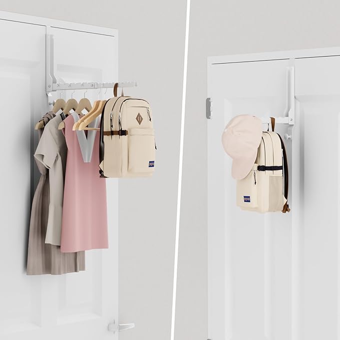 Over The Door Hanger Folding Clothes Drying Rack, Double Fold Hanging Door - Image 8