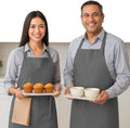 Native Fab Kitchen Apron 2 Pack - 100% Cotton Adjustable, Durable Apron with Pockets, Perfect for Cooking, Baking, Grilling