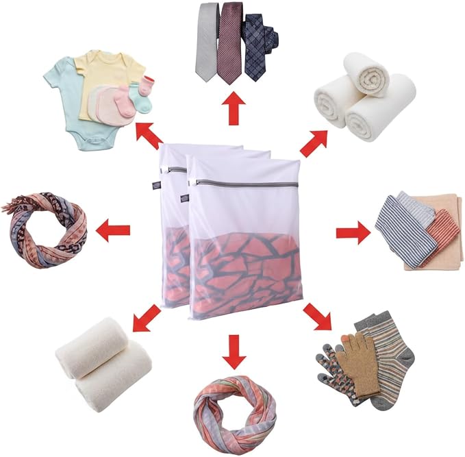 Kimmama Lingerie Bags for Washing Delicates, Mesh Laundry Bag for Delicates - Image 4