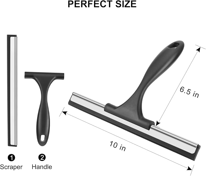 SetSail Squeegee for Shower Glass Door, 10 Inches, All-Purpose Window Squeegee - Image 2