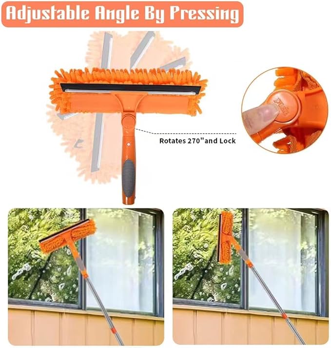 2-in-1 Window Cleaner Tool, Scrubber - Image 5