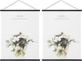 Miaowater 2 Pack Magnetic Poster Frame Hanger,28x22 28x40 28x29 Light Wood Wooden Frames Hangers for Photo Picture Art Canvas Print Artwork Wall Hanging Black 28''