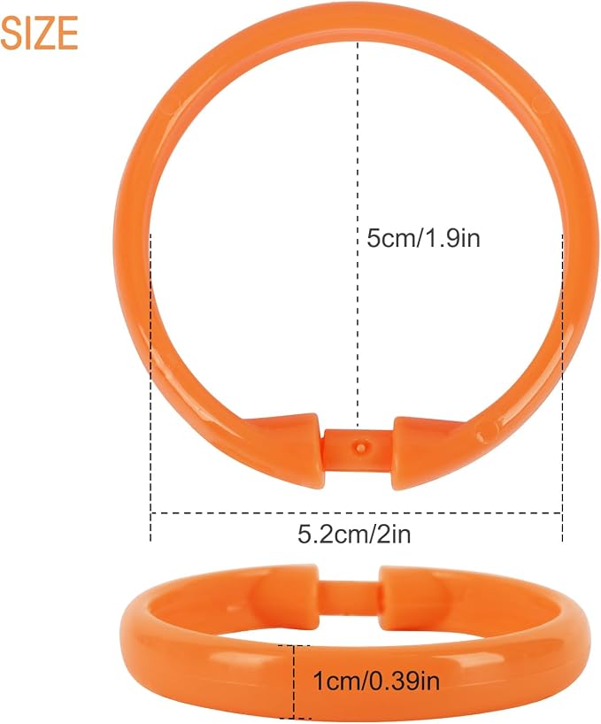 Orange Shower Curtain Hooks - Image 4