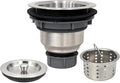 Kitchen Sink Drain Assembly Kit, 3-1/2 Inch Brushed 304 Stainless Steel Basket by LYNNADO