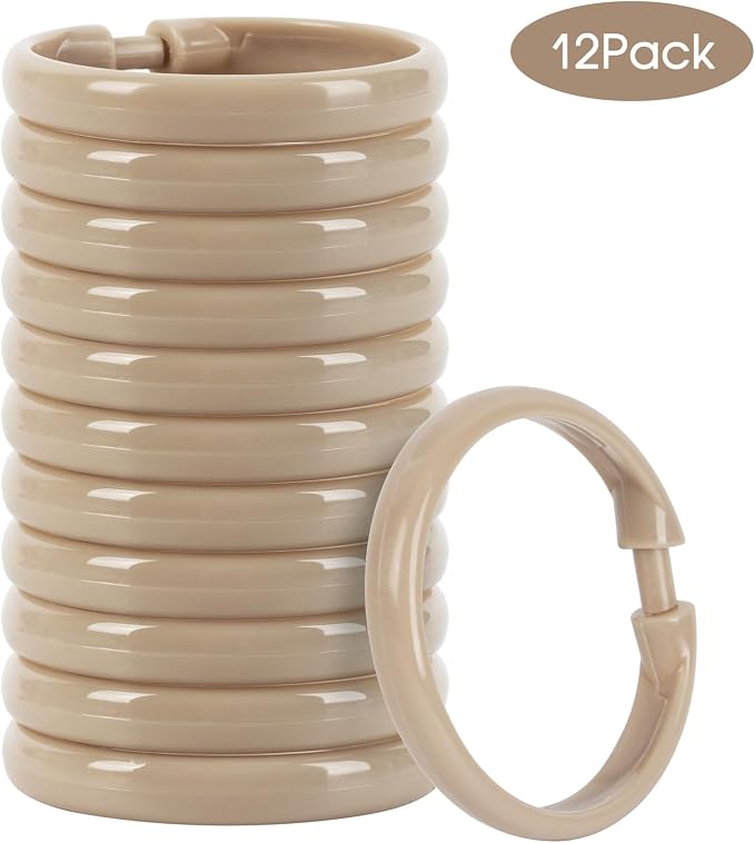 Beige Shower Curtain Hooks - Image 8