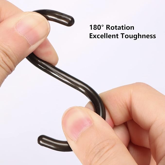 24 pcs Shower Curtain Rings Plastic Shower Curtain Hooks C-Shaped Rings Hook - Image 3