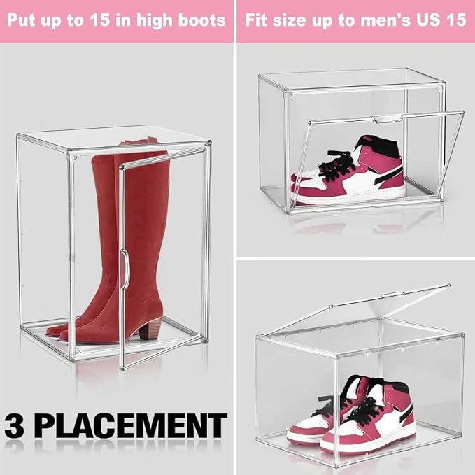 Clear Tall Boot Storage Box, Organizer - Image 8