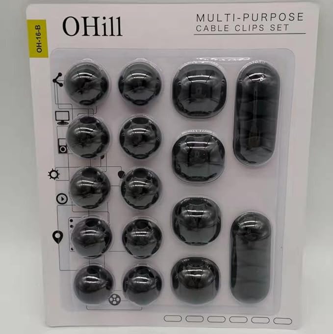 16-Pack Black Cord Organizer - Image 7