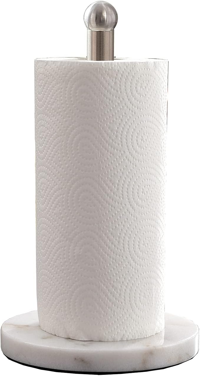 Paper Towel Holder with Sturdy Marble Base, Freestanding Paper Towel Holder by Noonext+