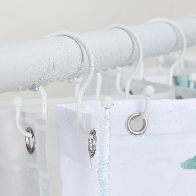 Shower Curtain Hooks, Stainless Steel Shower Curtain Hangers, Metal Shower - Image 2