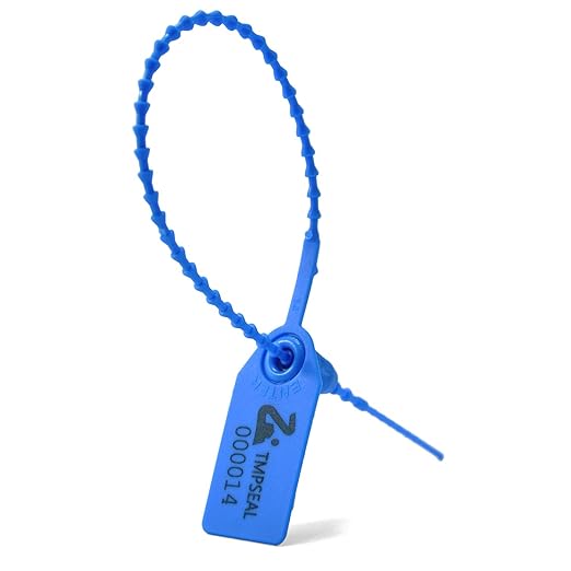 2000 Blue Plastic Tamper Seals, Zip Ties Numbered for Fire Extinguishers Pull Tite Security Tags Disposable Self-Locking Safety Ties 250mm Length