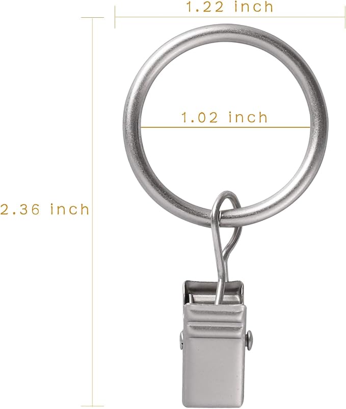 Lansian 100 Pack Curtain Rings - Image 6