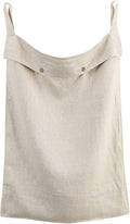 Linen Hanging Laundry Bag, 100% Linen Over The Door Laundry Hamper by HSOFTIFY