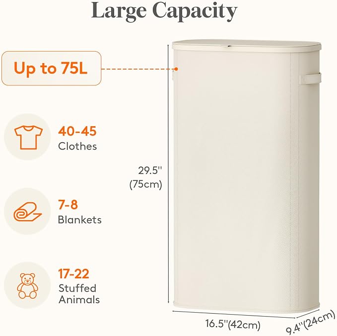 Lifewit Slim Laundry Basket - Image 3